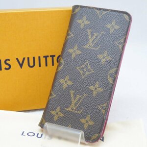 USED品・保管品 Louis Vuitton ルイヴィトン M63443 フォリオ モノグラム iPhone X 用カバー BC4128 外箱/保存袋付き イニシャル入り