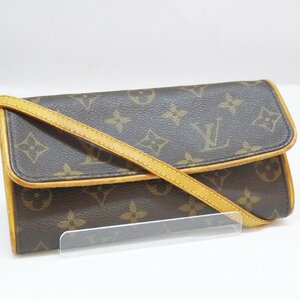 USED品・保管品 Louis Vuitton ルイヴィトン M51854 ポシェット・ツインPM ショルダーバッグ CA0010 モノグラム ゴールド金具 現状品