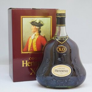 未開栓・保管品 Hennessy ヘネシー XO グリーンボトル 金キャップ 1.0L 1000ml COGNAC コニャック ブランデー 外箱付 240503
