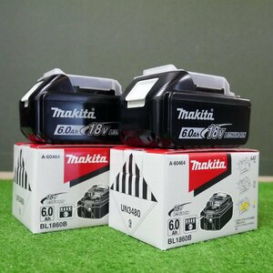 送料無料 未使用品・保管品 2個セット makita マキタ BL1860B 18V 6.0Ah リチウムイオンバッテリー 星・雪マーク 純正 240523