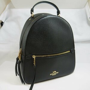 USED品・保管品 COACH コーチ F76624 ジョーディン リュックサック レディース ブラック レザー ゴールド金具 保存袋付き