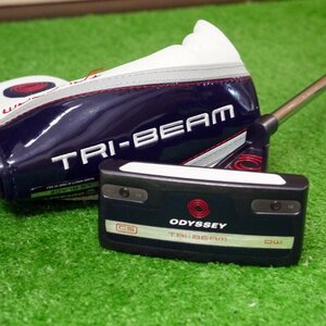 USED品・保管品 ODYSSEY TRI-BEAM CS DW オデッセィ トライビーム パター 右利き ヘッドカバー付き STROKE LAB 70CLASS グリップ LAMKIN