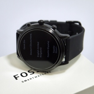 USED品・保管品 FOSSIL フォッシル スマートウォッチ DW10F1 FTW4025 THE CARLYLE HR ブラックシリコン ジェネレーション5 箱入り