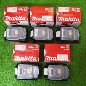 ★5個セット 送料無料 未使用 makita【マキタ BL1860B 18V 6.0Ah リチウムイオンバッテリー 星・雪マーク付き 5個セット】の画像5