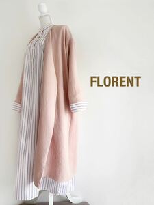 【2点以上で送料無料】FLORENT フローレント オーバーサイズ ノーカラーコート スプリングコート ピンク
