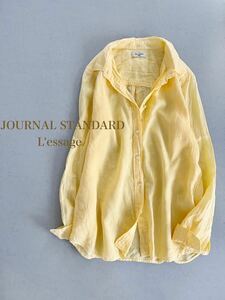 【2点以上で送料無料】JOURNAL STANDARD L'essage リネンシャツ ジャーナルスタンダード レディース イエロー