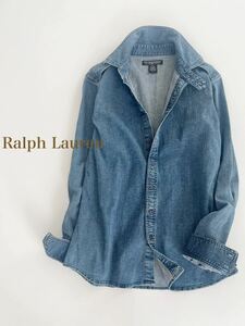 【2点以上で送料無料】Ralph Lauren ラルフローレン ダンガリーシャツ デニムシャツ レディースSサイズ