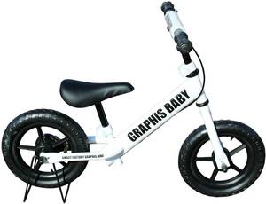 【送料割安】【未使用品】GRAPHIS グラフィス GR-BABY 練習用ペダルなし自転車 ランニングバイク バランスバイク ホワイト×ブラック