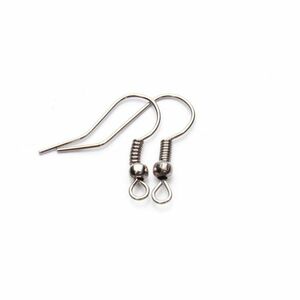 [ free shipping prompt decision ]DIY earrings fish hook parts metal fittings spring attaching U character fishhook fishing needle parts hand made handicrafts raw materials ( silver 100 pair )