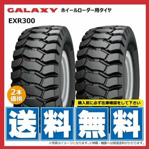 2本セット EXR300 17.5-25 16PR TL 175-25 ホイールローダー GALAXY ギャラクシー 建機 タイヤ 個人宅発送不可 送料無料