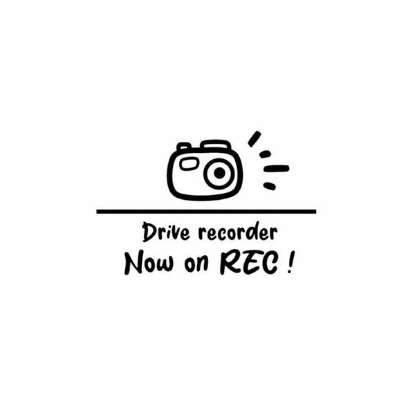 ドラレコ　ドライブルレコーダー　車　ステッカー　おしゃれ　カメラ　録画　REC drive recorder