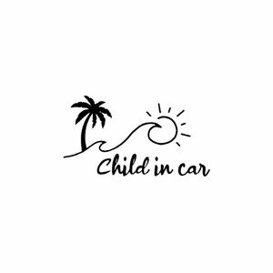 キッズインカー　ベビーインカー　ヤシの木　サーフ　おしゃれ　車　ステッカー　Kids in car Baby in car