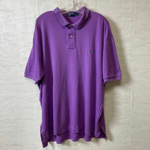 Polo Ralph Lauren ポロバイラルフローレン 半袖ポロシャツ サイズXL 紫パープル　コットンシャツ