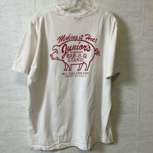 Tシャツ ホワイト ビンテージ 90s アメリカンイーグル　サイズL シングルステッチ　両面ロゴ　メンズ　古着