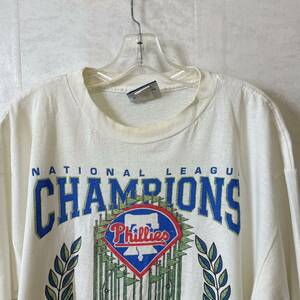 Tシャツ USA製 90s メジャーリーグ　フィリーズ　MLB シングルステッチ　白ホワイト　半袖Tシャツ　メンズ古着