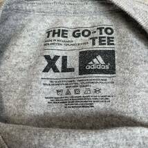 半袖 Tシャツ adidas アディダス　灰色　グレー　サイズXL 両面ロゴ　メンズ　古着_画像8