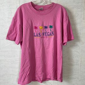 半袖 Tシャツ ビンテージ 90s シングルステッチ　ピンク桃色　サイズXL メンズ古着