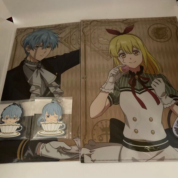 マッシュルタイトーくじ ランス レモン アビス クリアファイル ラバー 4点セット Magical Tea Time