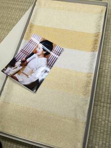 [ reference retail price 150 ten thousand jpy ] Yoshinaga Sayuri san have on pattern Imperial Family purveyor distinguished family Yamaguchi fine art woven thing quality product high class Tang woven double-woven obi unused simplified 