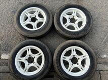 ジムニー CASTEC 16inch (5.5jj+20) 5H PCD139.7 (175/80 R16) 1円スタート売り切り! YOKOHAMA GEOLANDAR SUV ホワイト!! 軽量 日本製!!_画像2