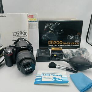 NIKON ニコン D5200 デジタル 一眼レフカメラ NIKKOR 10-55 VR Kit ブラック ボディ