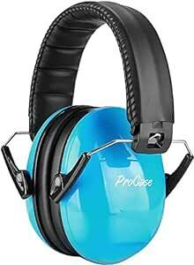 [ProCase] キッズ/大人兼用 騒音防止の安全イヤーマフ、遮音 聴覚過敏 調整可能なヘッドバンド付き 耳カバー 耳あて 聴覚
