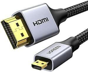 UGREEN マイクロhdmiケーブル hdmi Micro hdmi 変換 双方向伝送 高耐久性 4K 60Hz 3D HD