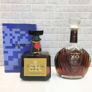 * Osaka (metropolitan area) inside . shipping * * not yet . plug * *2 pcs set * SUNTORY Suntory ROYAL 720ml 43% brandy X.O DELUXE 700ml 40% 2 pcs set 