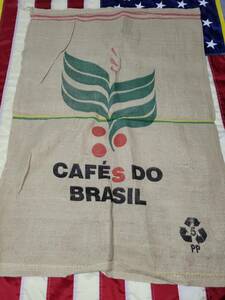 ブラジル製カフェブラ コーヒー麻袋4枚セット　カフェドブラジル