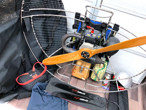#PAP 1300AS TOP80 motor paraglider unit small of the back hanging pala Shute wooden / carbon made propeller attached P.AP.#