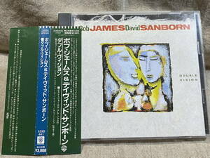 BOB JAMES / DAVID SANBORN - DOUBLE VISION 32XD-441 CSR刻印 国内初版 日本盤 税表記あり紙帯付 廃盤 レア盤