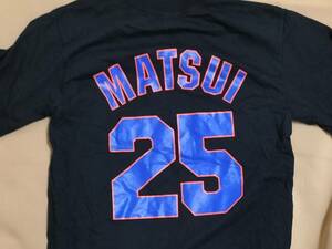 New York Mets MATSUI 松井 稼頭央 Tシャツ M #25 メッツ ユニフォーム MLB majestic 003bl