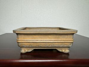  bonsai pot, city . peace ., white mud, middle obi attaching,. pair, era equipped, length person pot 