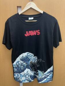 ★ユニバーサルスタジオ　ジョーズ　JAWS 映画　コラボ　Tシャツ 半袖 ブラック BLACK Mサイズ♪♪