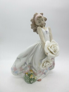  керамика кукла [LLADRO Lladro 6647 цветок сад ] W21cm x H26cm