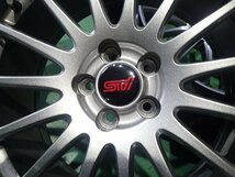 225/45R18 スタッドレスタイヤ　ブリヂストン　18インチアルミホイール４本セット　STI　キャップ付　エクシーガ、レガシィ等　24043001_画像3