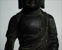 仏教美術 時代物 古銅 釈迦如来坐像 仏像 _画像3