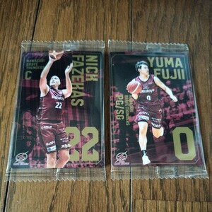 新品未開封品　Bリーグ　ウエハースB.LEAGUE レギュラーカード 藤井祐眞 ニック・ファジーカス 川崎ブレイブサンダース 2枚セット　バスケ