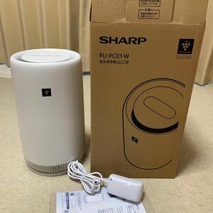 美品シャープ 空気清浄機 プラズマクラスター　FU-PC01-W 2023年製 ホワイト SHARP