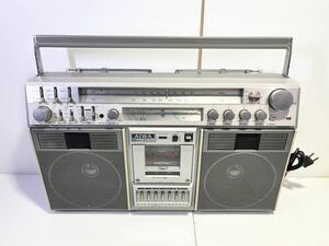 *1 jpy ~AIWA radio-cassette CS-90X junk Aiwa stereo cassette recorder Showa Retro *