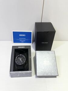 ◎1円〜SEIKO セイコー5 スポーツ4R36-07G0 ブラック 裏スケ 中古美品 自動巻き デイデイト 腕時計 稼働品 黒文字盤 ◎