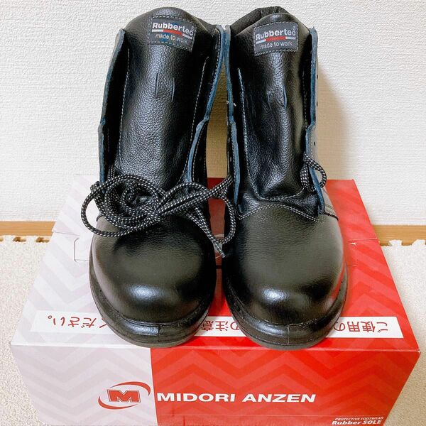 ミドリ安全 安全靴 26 シューズ 革靴 RT722N ブラック 新品 未使用