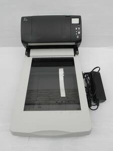 E8450(RK) Y FUJITSU A4フラットベッド付き高速スキャナーImage Scanner fi-7260 /訳あり:後トレイ欠品 /したキャップ欠品 /画面に線が入る