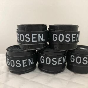 GOSEN グリップテープ 5個★迅速発送 黒色 オーバーグリップテープ ブラック テニス バドミントン ゴーセン 釣り 釣竿