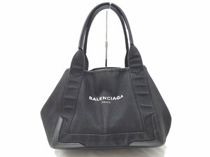 保存袋/レシート/ポーチ バレンシアガ BALENCIAGA ネイビー カバスS ブラック ハンドバッグ 339933