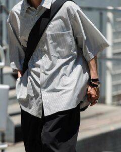 23SS 完売【未開封/未使用タグ付】clesste MASSIVE KNIT S/S SHIRT ホワイトストライプ F クレスト メンズ