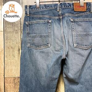 《日本製》エドウィン EDWIN 青☆デニムパンツ M 505XX ロゴタグ 革パッチ 赤耳 ヴィンテージ加工 インディゴ h