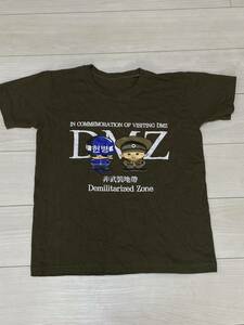 沖縄米軍放出品　DMZ Tシャツ　韓国軍　朝鮮　非武装地帯　OKINAWA MARINES 古着　USMC サバゲー　ミリタリー 半袖(16-34)