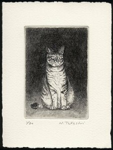 猫・2014/銅版画・エッチング/新品、作品のみ