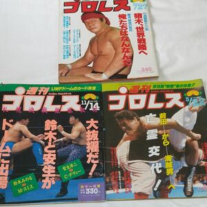 週刊プロレス 1988年3/22 9/27 1989年11/14号3冊 アントニオ猪木